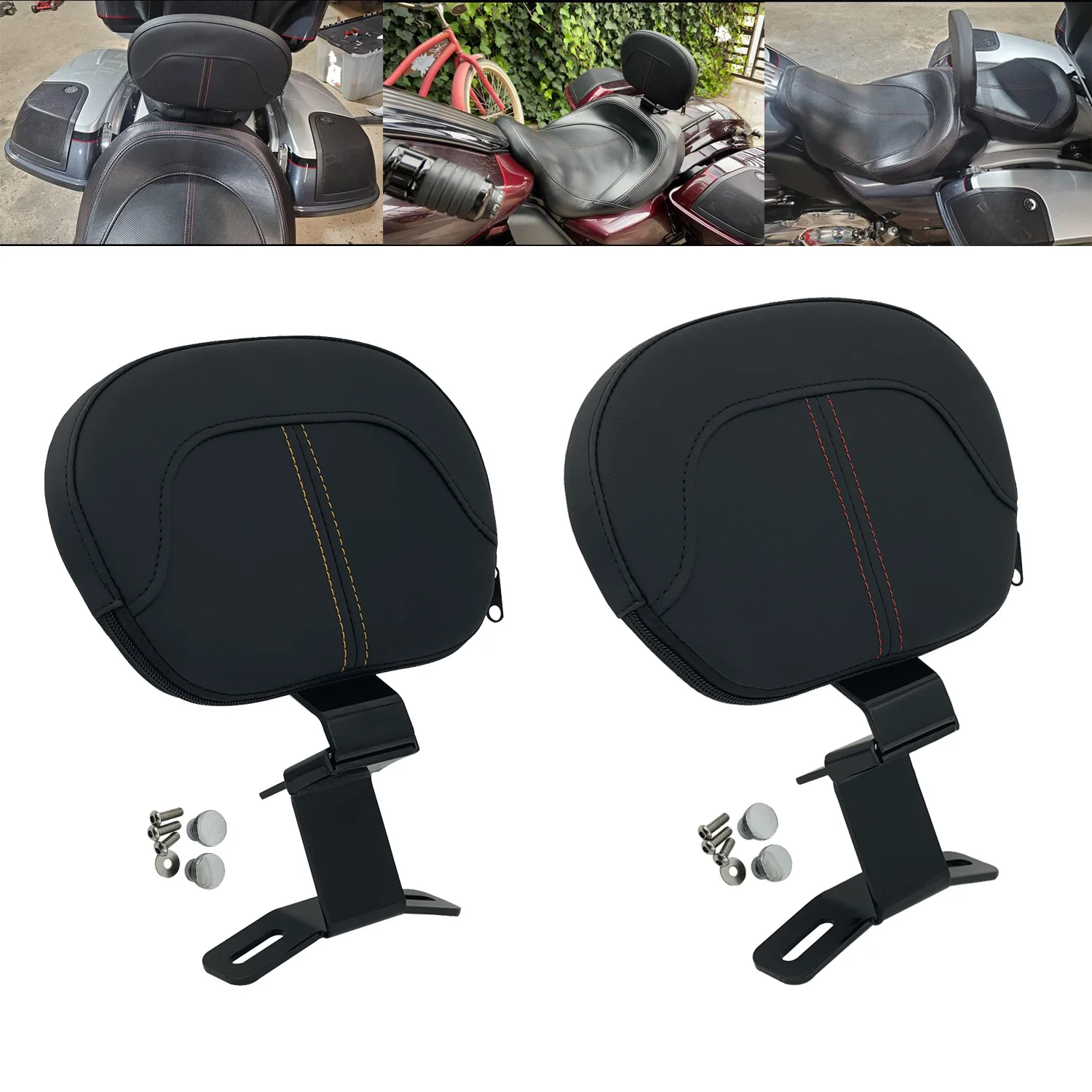 

Detachable Front Driver Backrest Pad For Harley Touring CVO Street Glide Electra Glide Road King Road Glide 2009-2022