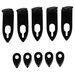 5 Sets Saxophone Thumb Hook Rests Cushions Thumb Supports Alto Tenor Sax Practice Parts Black