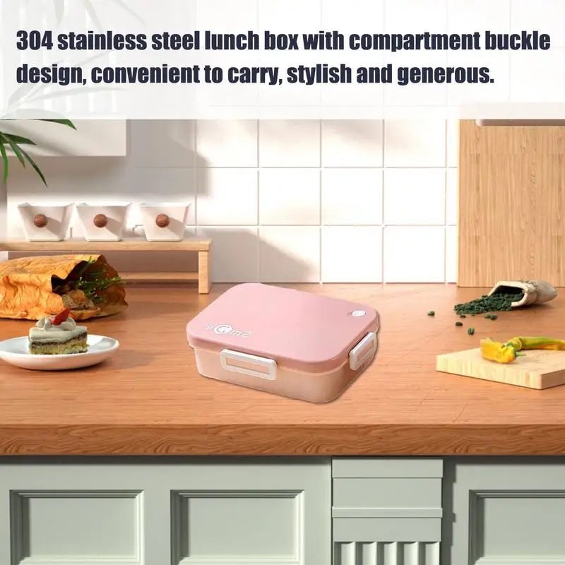 Lunch Box For Kids Stainless Steel Lunch Box Portable Food Containers Large Capacity Food Storage Compartment Prep Lunchbox For