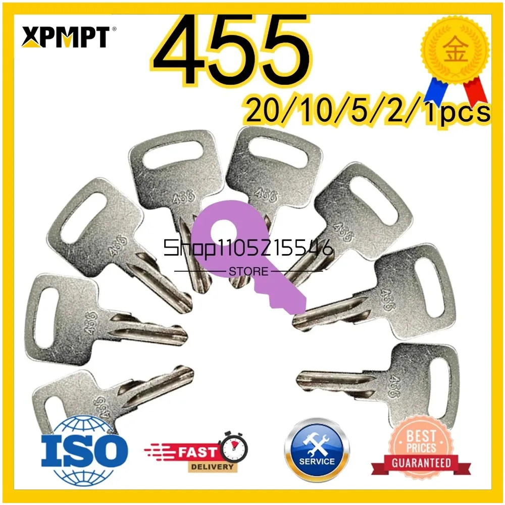 

20/10/5/2/1pcs New 455 Ignition Keys for Scissor Lift Boom Forklift Lifts Genie Skyjack Terex Snorkel 104466
