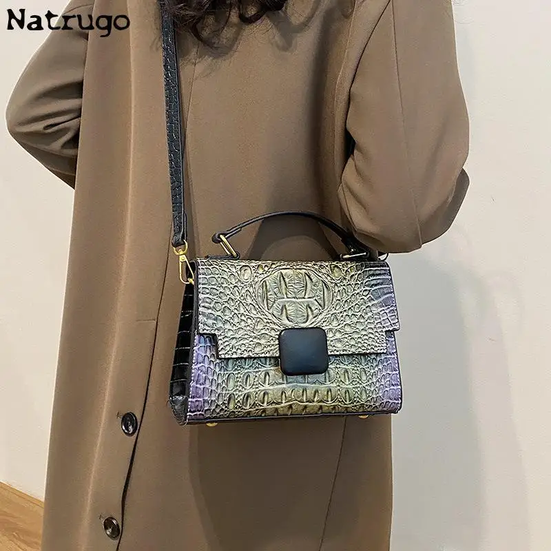 2024 New Luxury Handbag For Women's High Quality Crocodile Pattern Leather Shoulder Crossbody Bags Trend Designer Tote Bag