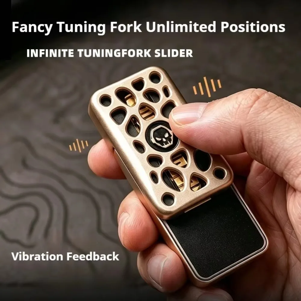 Infinite Position Fidget Mechanical Slider Sensory Swing Magnetic Push Card Plate Metal Vibrating EDC Anti Stress Relief Toy