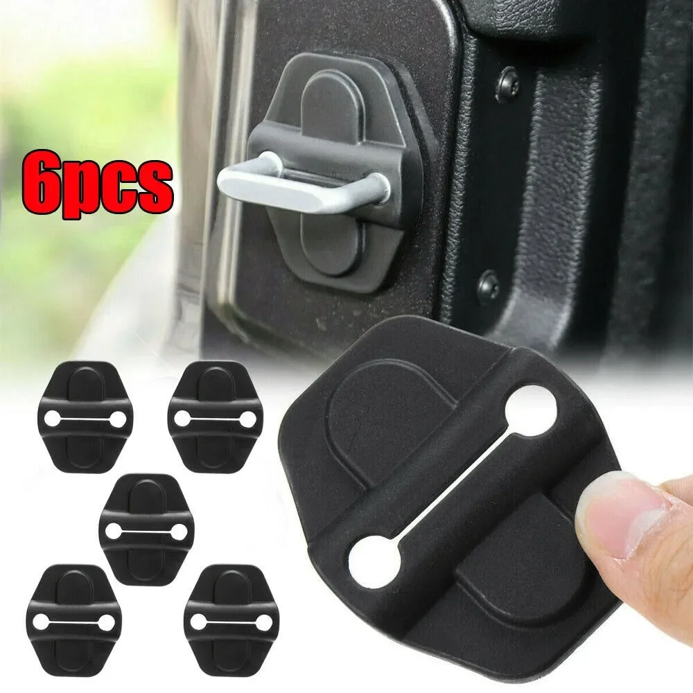 

For Jeep Wrangler JL Gladiator JT 2018-2020 Door Lock Cover Tools 6Pcs Auto Door Lock Protector Cover ABS Car Accessories