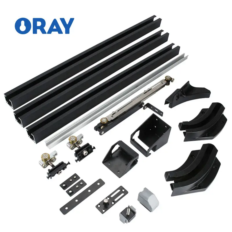 

Durable Modern Design Concealed Aluminum Sliding Door Hardware Wardrobes Slide Door Rollers System