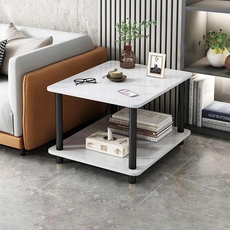 

Light Luxury Nordic Coffee Table Living Room Black Advanced Sense Modern Vintage Coffee Table Marble Effect Tisch Home Furniture