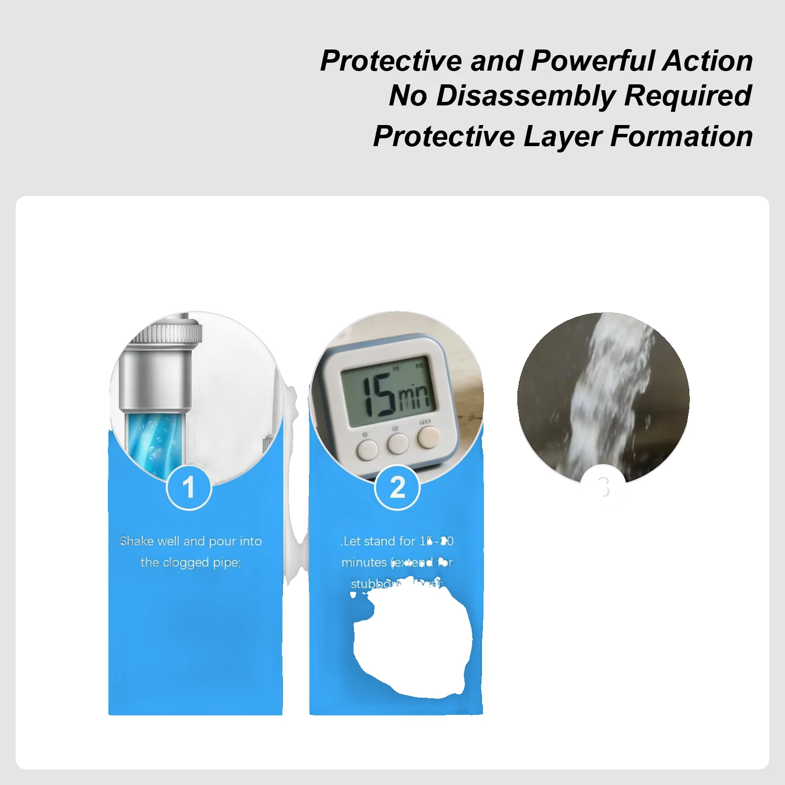 Очиститель канализации трубопровода, 227 г, жидкий очиститель канализации для быстрой выемки, очистка ванной комнаты, кухни, душа, раковины, волос