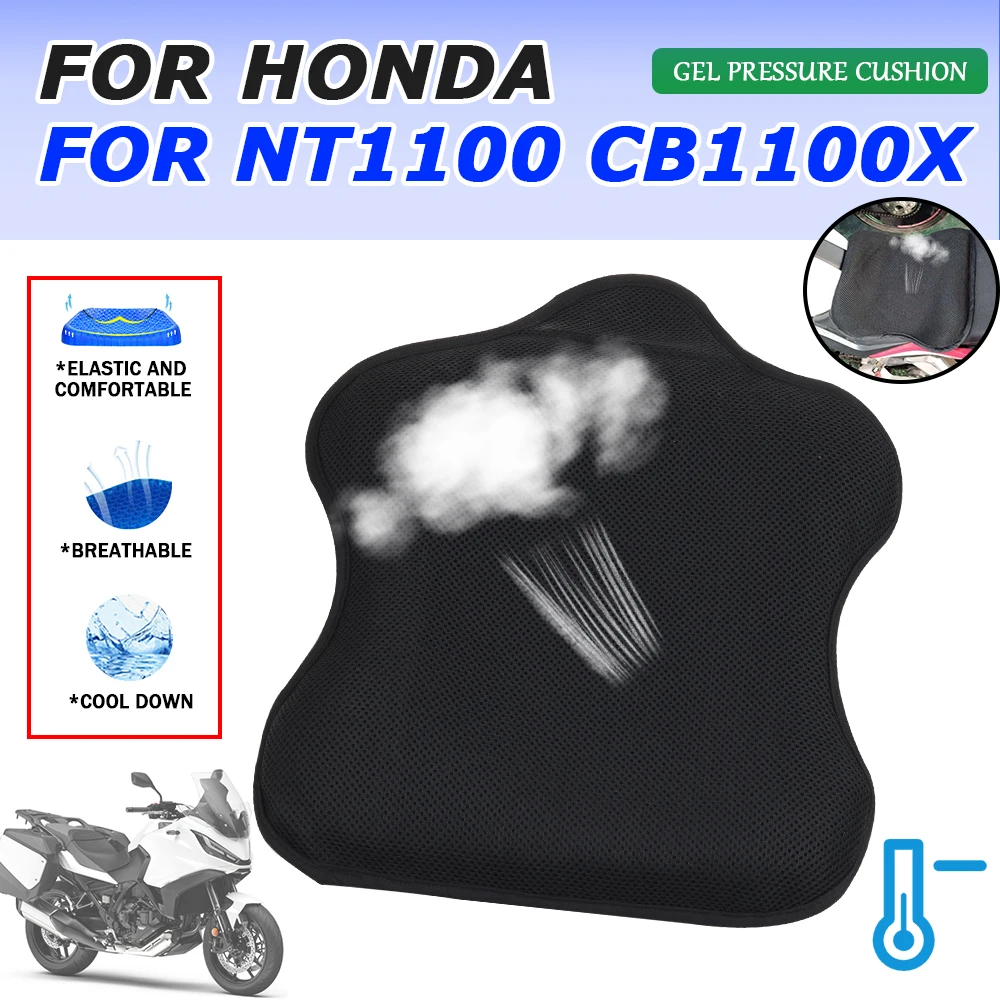 

For Honda NT 1100 NT NT1100 CB1100X CB 1100X 1100 X 2022 2023 Motorcycle Accessories Gel Seat Cushion Breathable Air Pad Cover