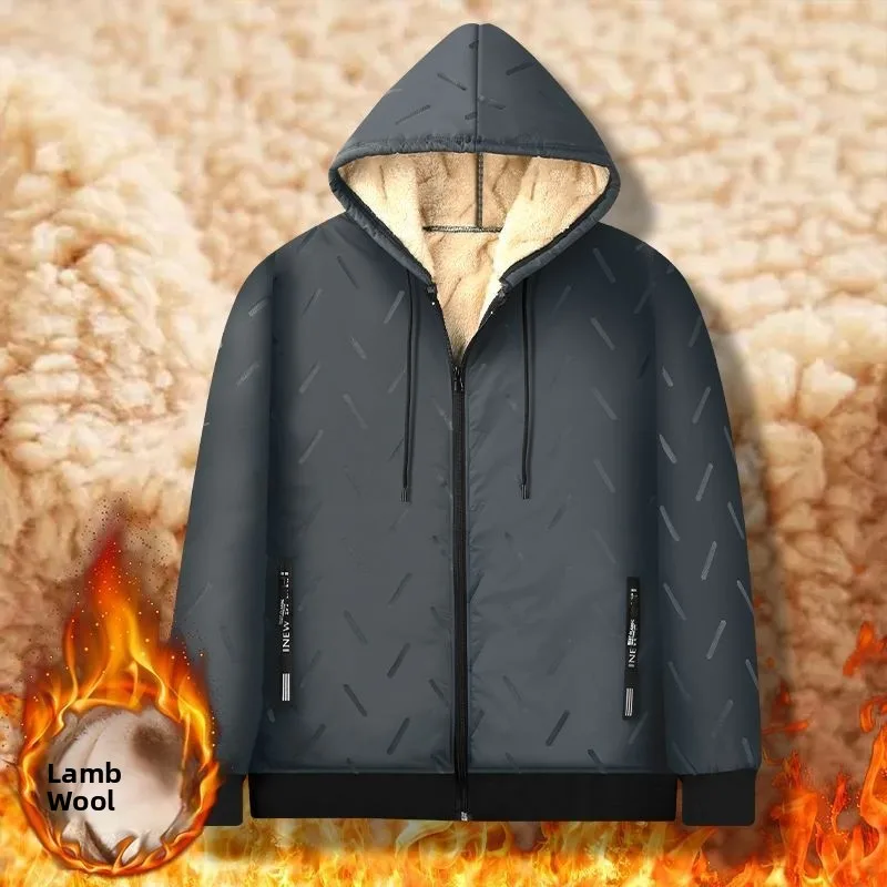 

Бархатный свитшот Thiened Lamb для мужчин, прочный свободный крой, осень-зима, строительная площадка, работа, orm