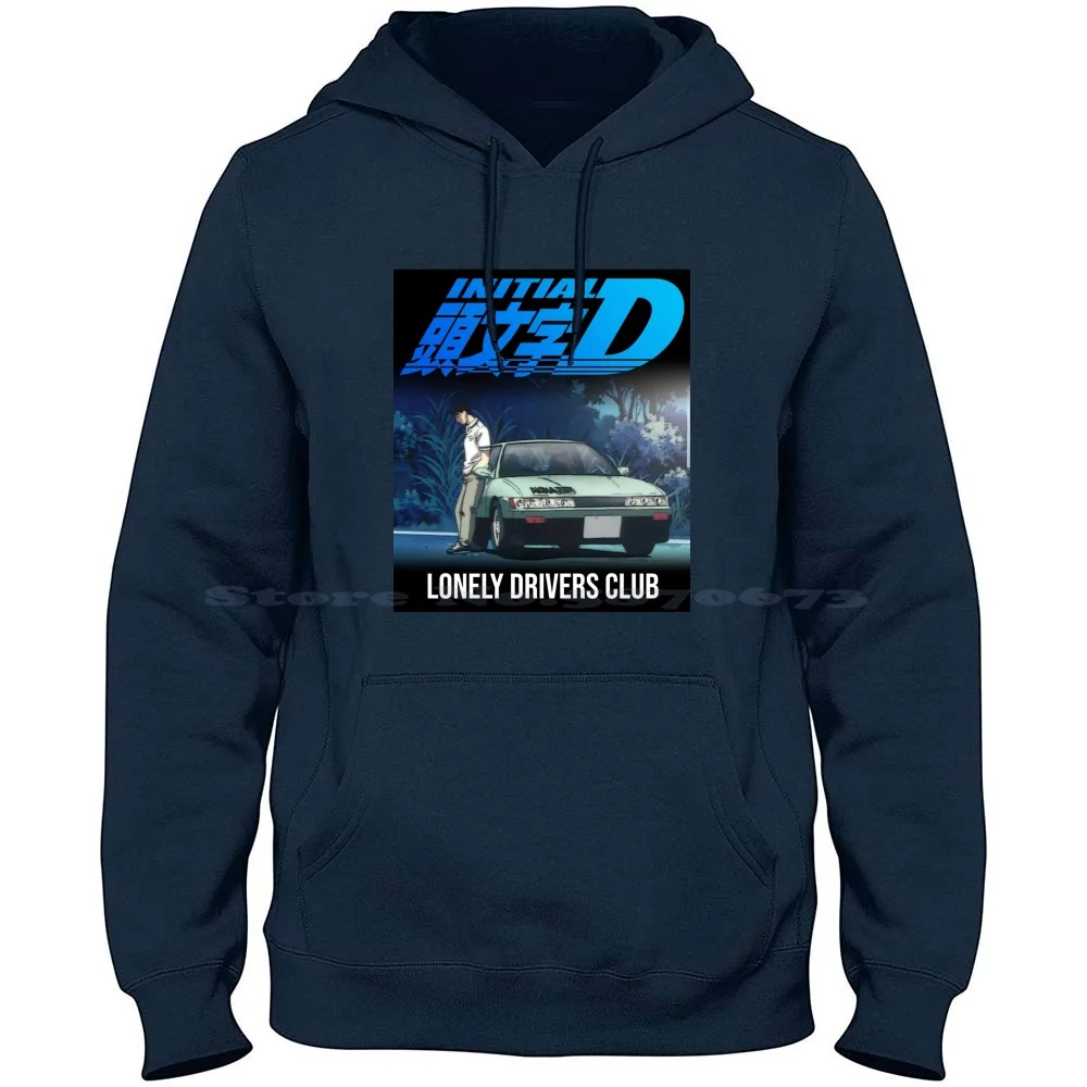 Initial D Lonely Drivers Club 100% Cotton Hoodie T Shirt Initial D Lonely Drivers Club Initial D Street Racers Dont Need