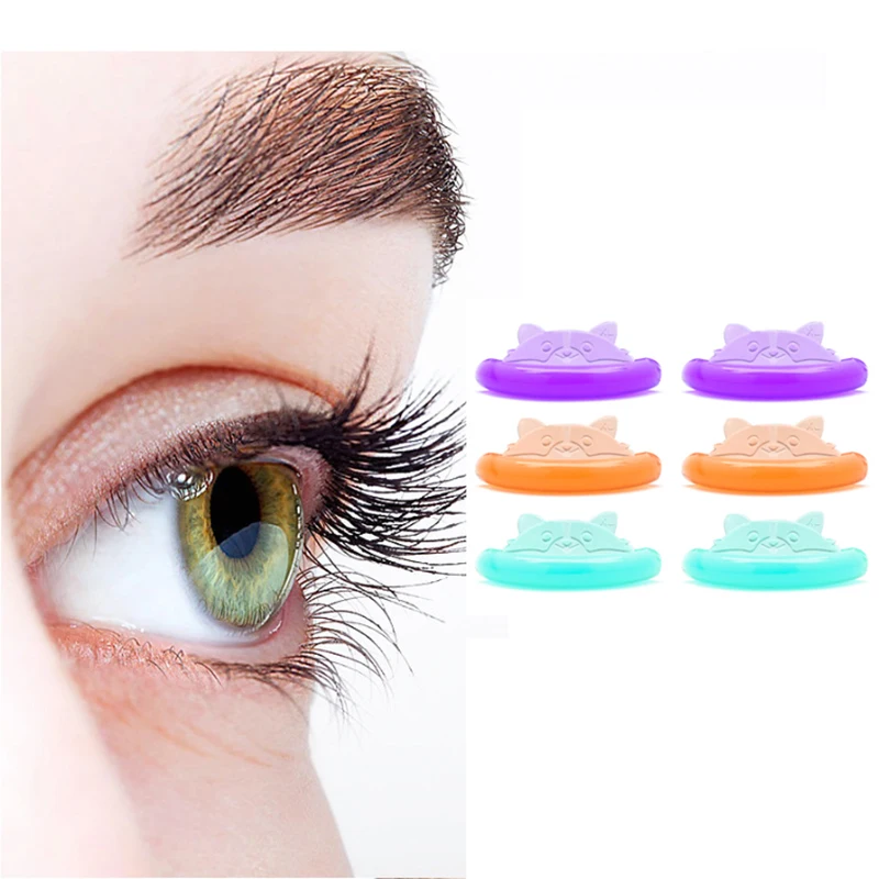 5 Paar kleber freie Silikon katzen förmige Wimpern Dauerwelle Pads klebrige Wimpern Stangen Schild heben 3D Wimpern Locken wickler Applikator Werkzeuge