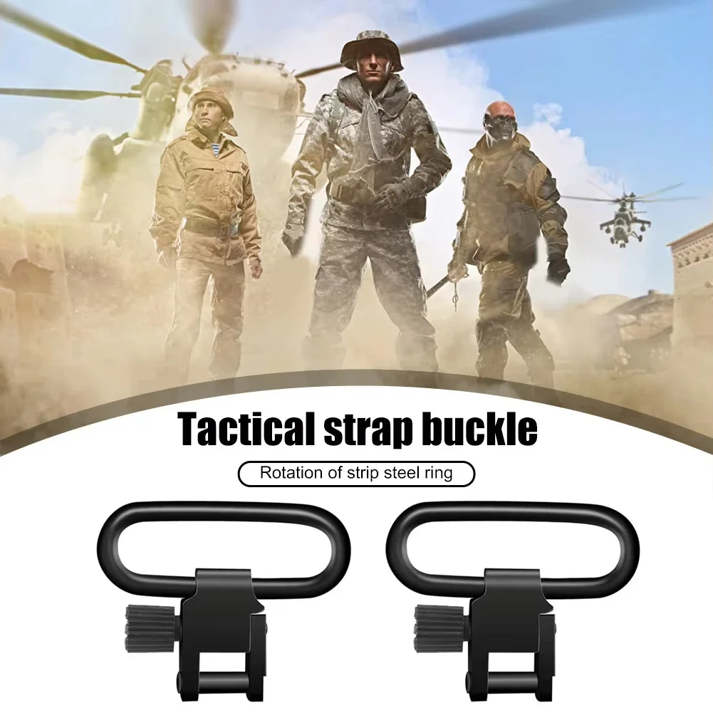 2/4PCS 1in QD Sling Swivel Strap Buckles Kit Tactical Rifle Sling Swivels Mount Adapter Detachable Sling Mount Ring For Outdoor