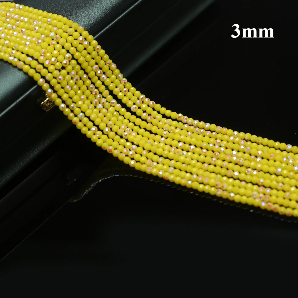 3mm Lemon Yellow Natural Spinel Loose Beads Semi-Precious Stone 38cm Strand For DIY Jewelry Making Bracelet Necklace Accessories
