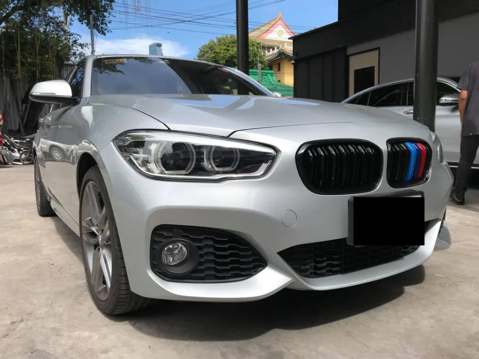 XVIP Frontstoßstangen-Nierengrill, Renngrills für BMW 1er F20 F21 2015–2019, Ersatz-Doppellatten, glänzend schwarze Gitter – Detail 24