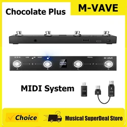 M-vave MIDI System/Chocolate Plus MIDI Controller Programmable Wireless System Suit 4 Buttons Portable Foot Controller