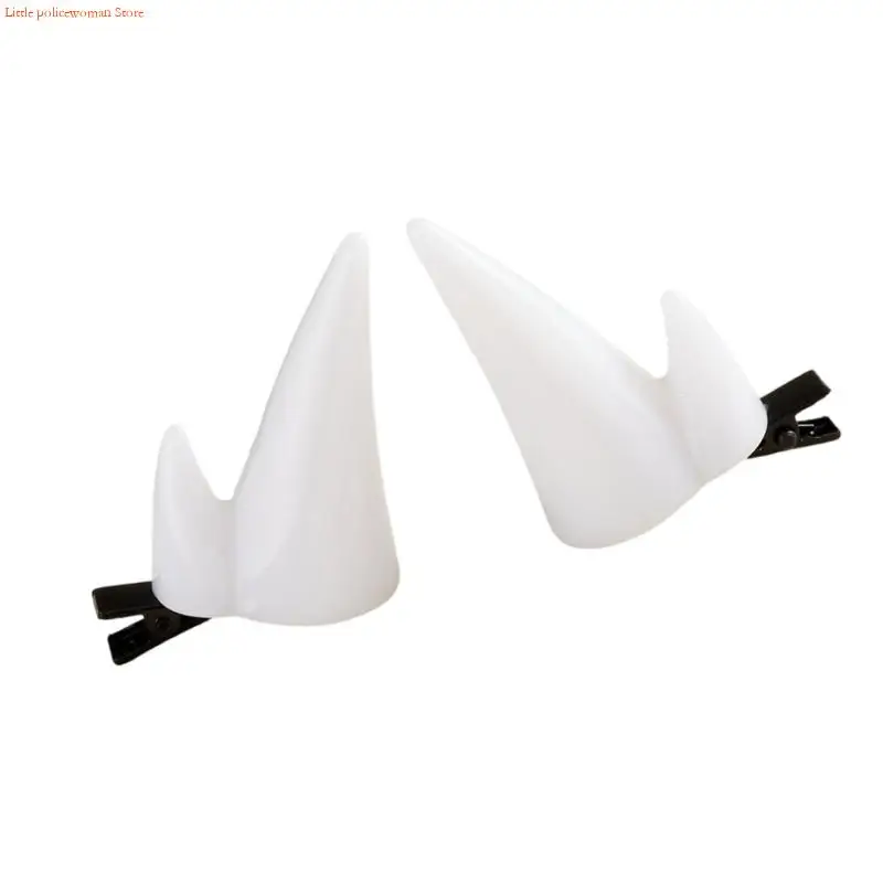 F92D 역할 코스프레 이벤트 드레싱 및 사진 소품을 위한 2PCS 귀여운 경적 머리핀