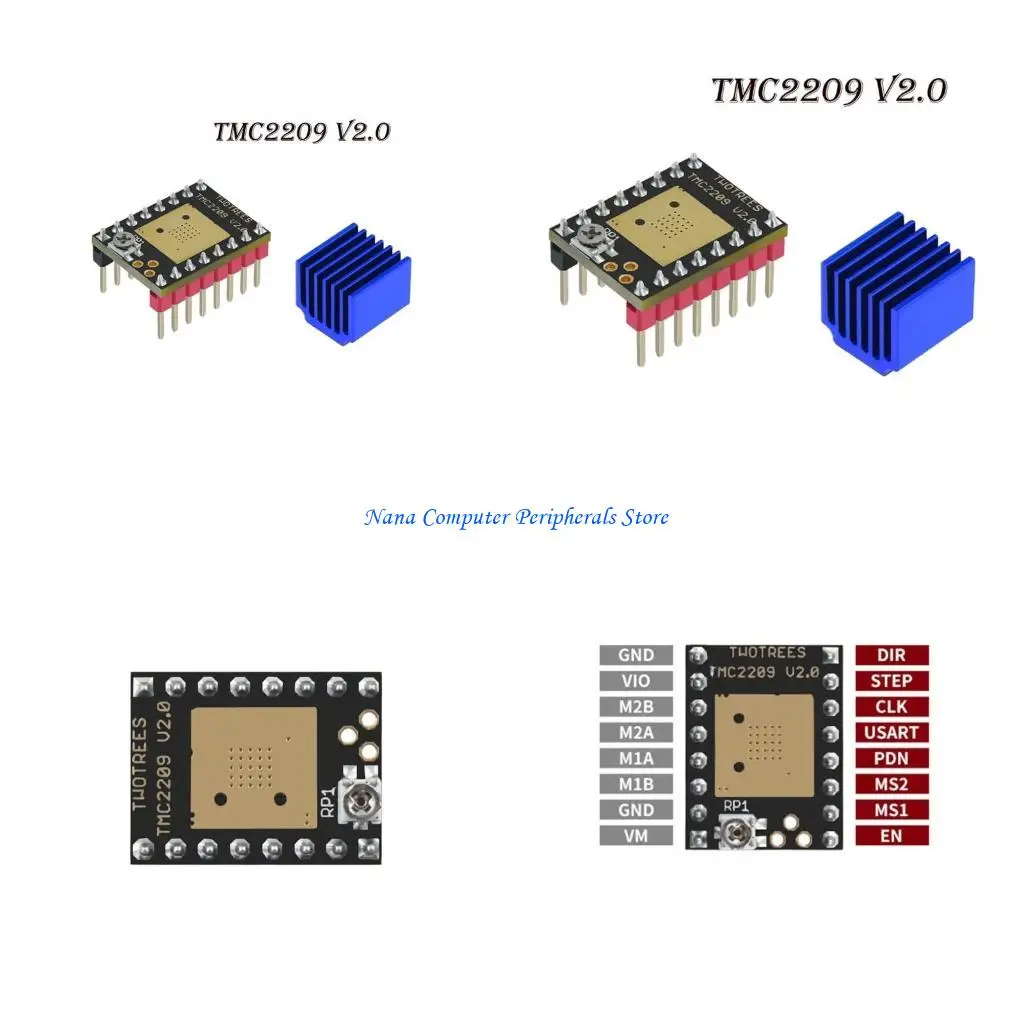 ملحقات الطابعة ثلاثية الأبعاد F68C TMC2209 V2.0 محرك محرك متدرج صامت الجهد 5.5-28 فولت #1