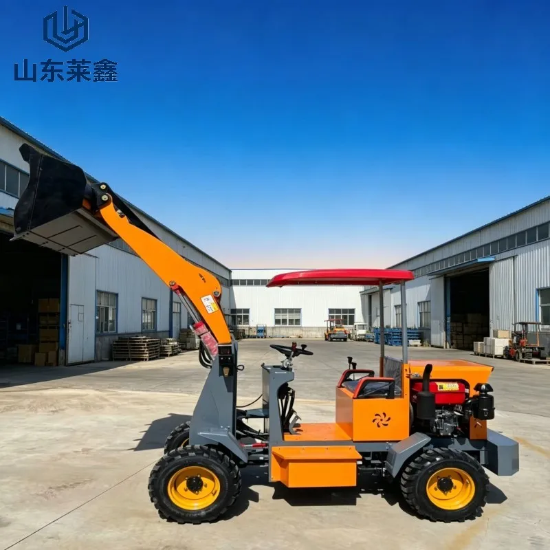 

4WD Customized Mini Wheel Loader Hydraulic Bucket Skid Steer Small Shovel Construction Garden
