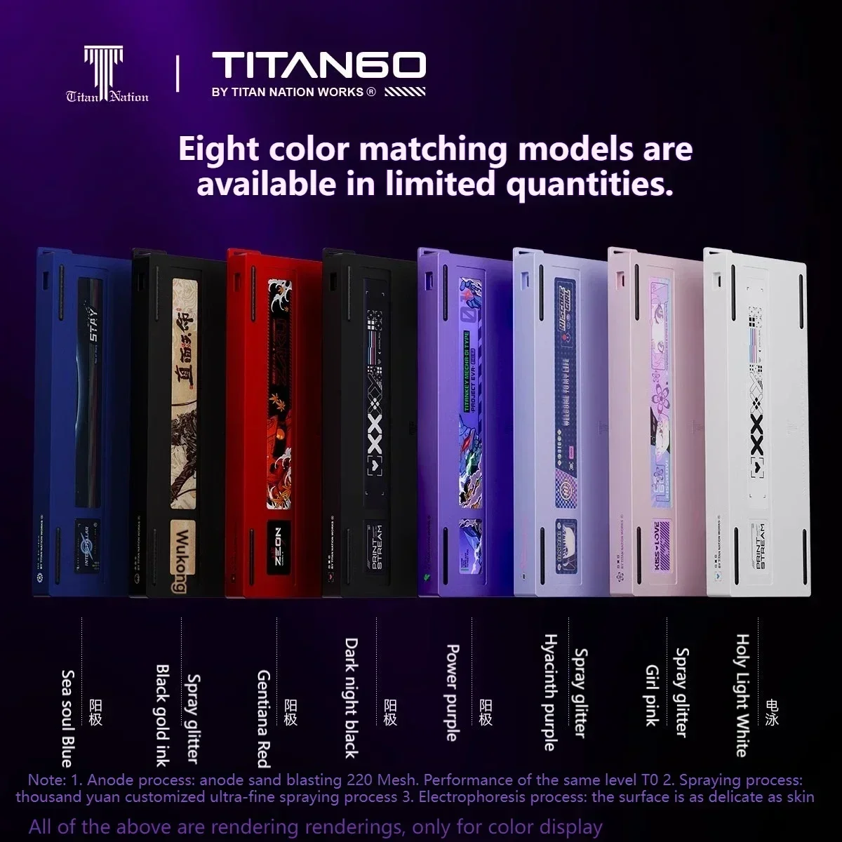 TITAN60 쉘 CNC 알루미늄 쉘 전기 영동 및 양극 맞춤형 키보드, 우팅 60HE, 매드리온스 MAD60, GH60 키보드