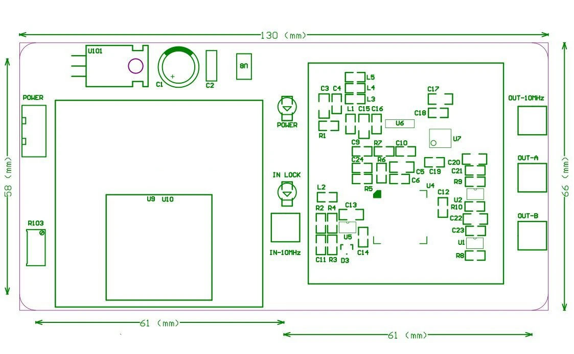 Orologio atomico da 10 MHz Orologio al rubidio FE5680 Scheda di conversione di frequenza dell'oscillatore a cristallo a temperatura costante Scheda di conversione PLL