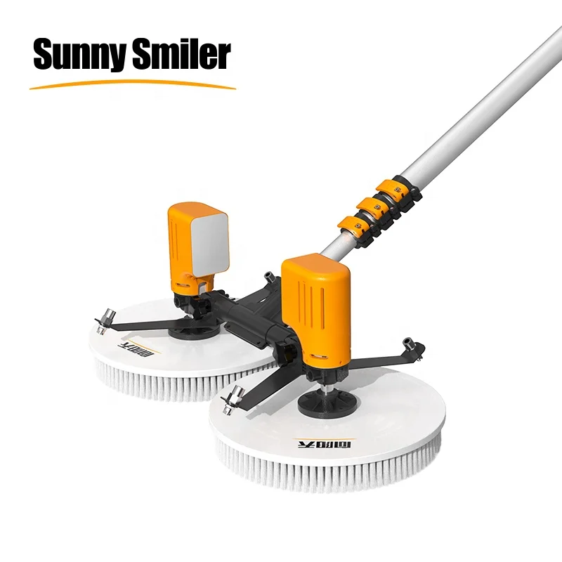 sunny smiler Solar Panel Cleaning Washing Machine Automatic Brush With Double Head  Battery