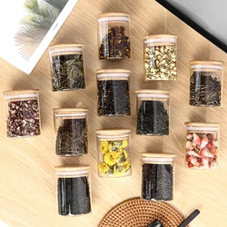 Wholesale 6.2*8.2 Portable Kitchen Glass Small Airtight Storage Jars Spices Caddy Condiment Container Candy Jar for Bamboo Cover