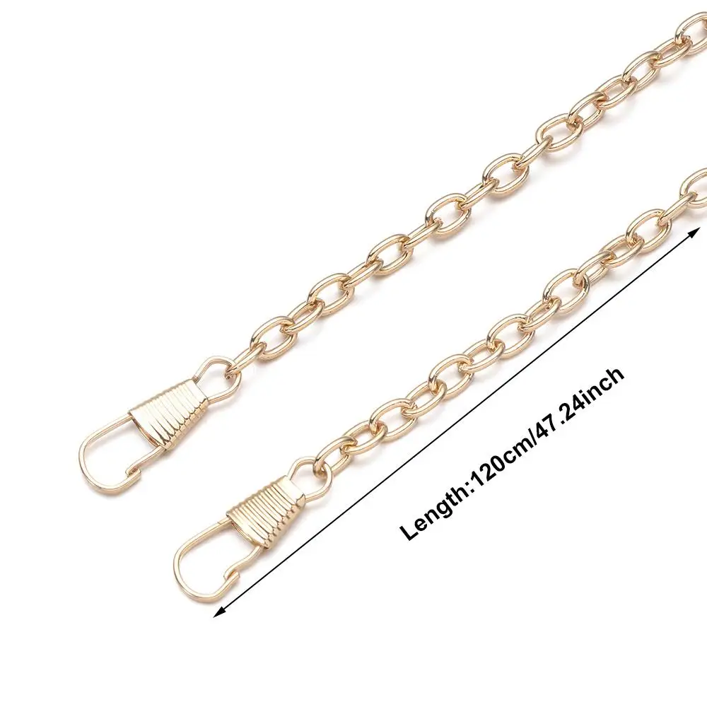 120cm Bags Chains Gold Belt Hardware Handbag Accessory Metal Alloy Bag Chain Strap for Women Bags Belt Straps Bag Accessories