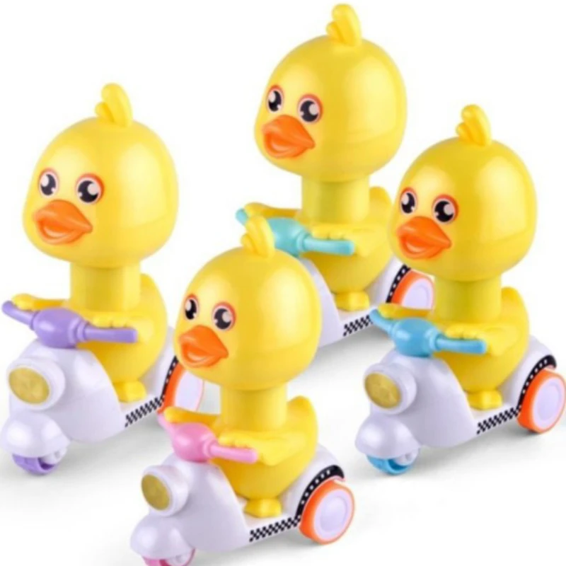 1pcs Interactive Inertia Duck Railed Toy Car Educational Toys for Kids Gift Creative Cartoon Elephant Model Toy Motorcycle