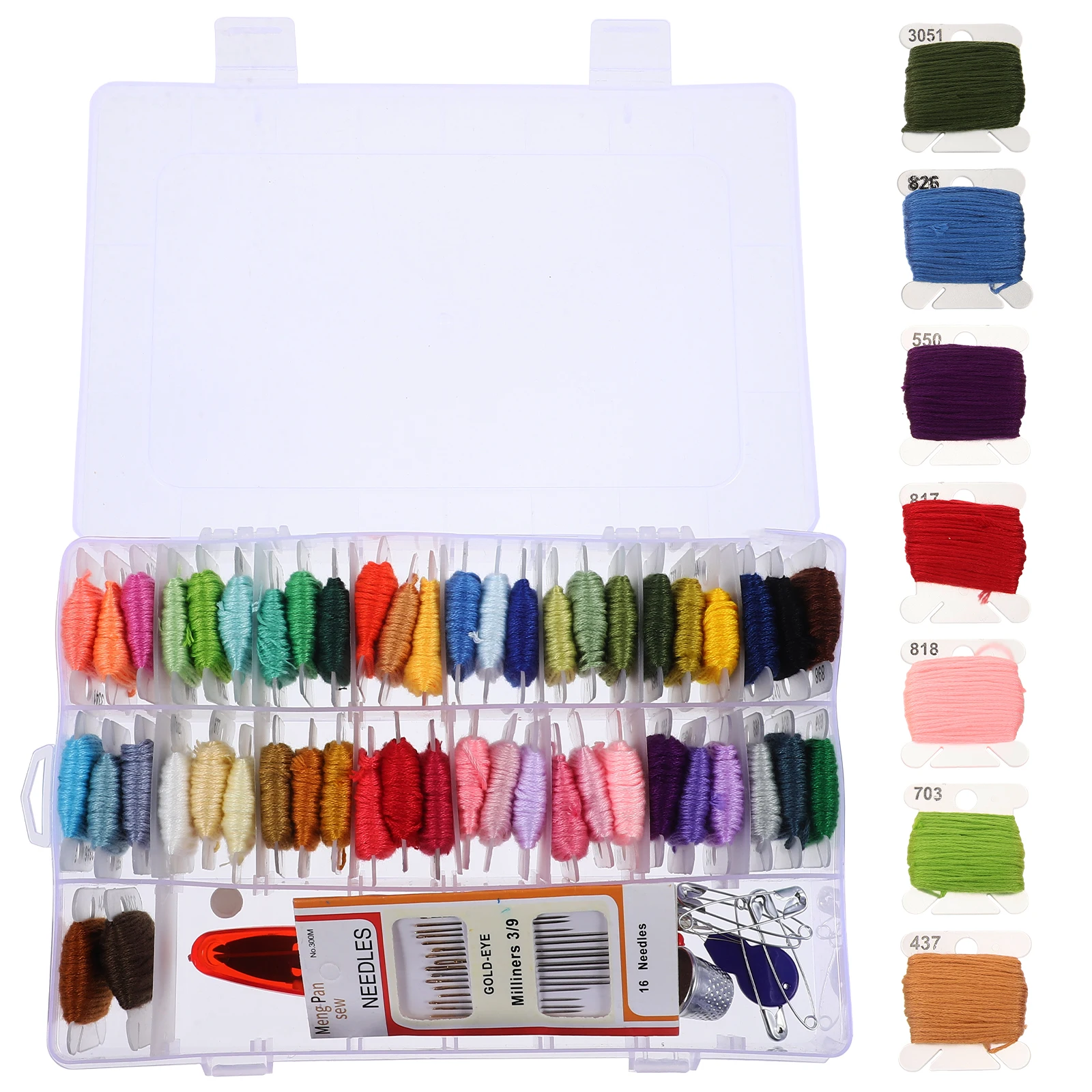 

Embroidery Kit Cross Stitch Tools Beginner Starter Suit Floss Thread DIY Craft Household Art Wool Pattern Christmas