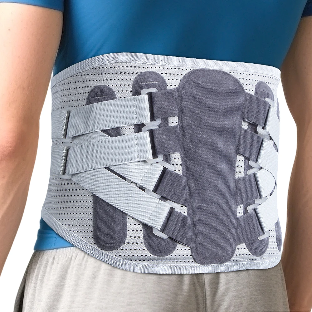 Adjustable Waist Support with Ergonomic Lumbar Pad for Spinal Alignment Sciatica Scoliosis and Herniated Discs - for Men & Women