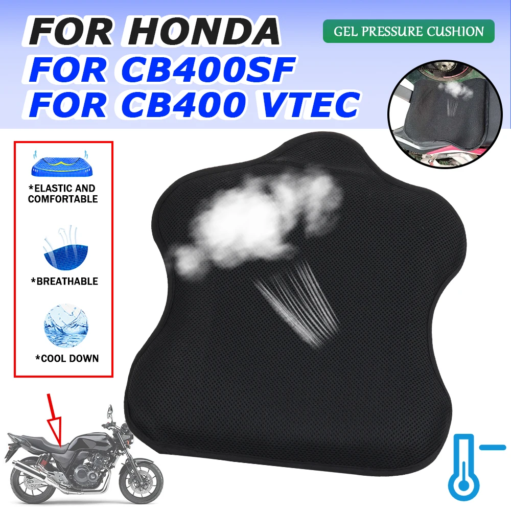 

For Honda CB400SF CB 400 SF CB400 VTEC CB400 SUPER FOUR Motorcycle Accessories Gel Seat Gel Pad Gel Cushion Cover Cooling Mesh