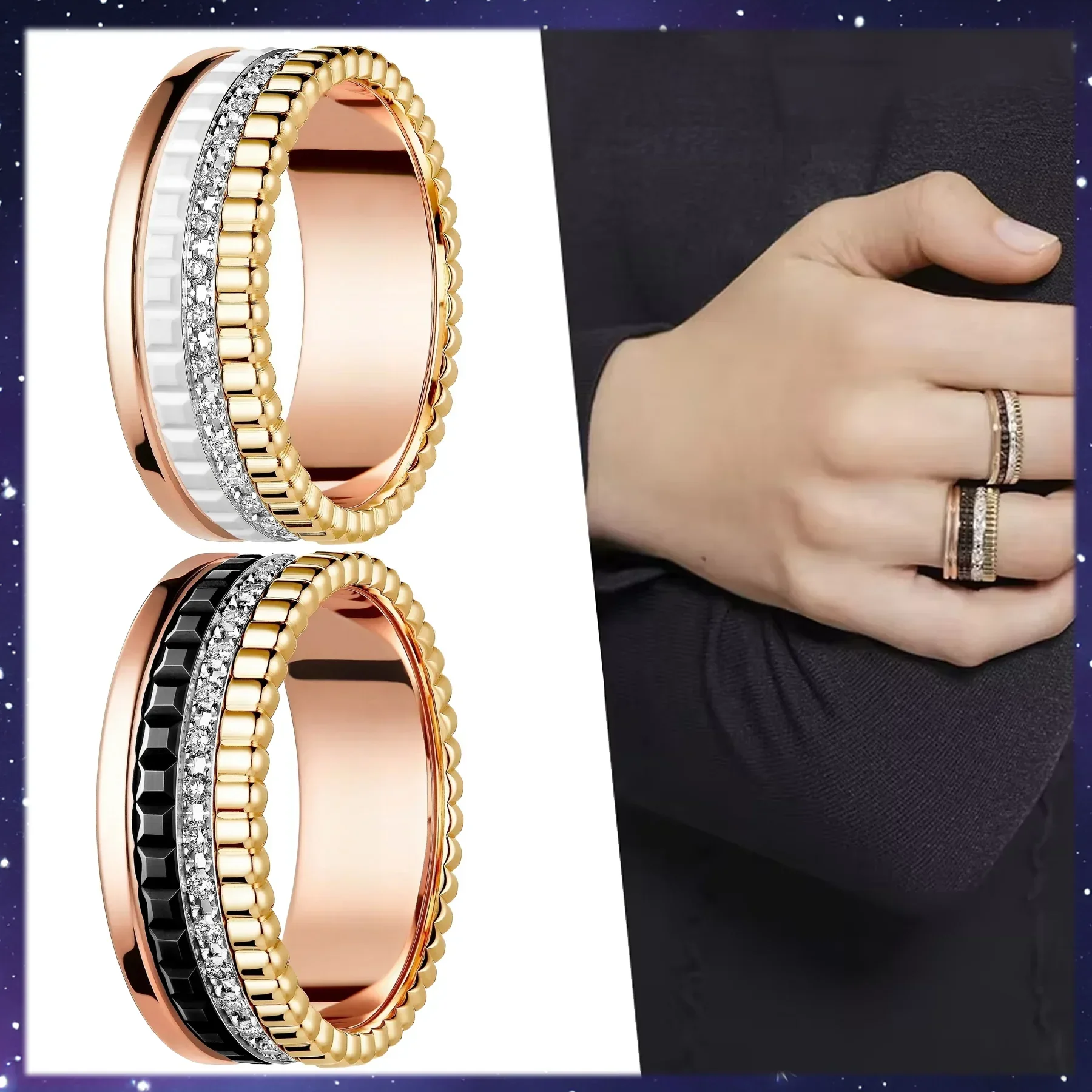 

Великолепное медное кольцо с мерцающим цирконием, идеальный модный аксессуар и подарок