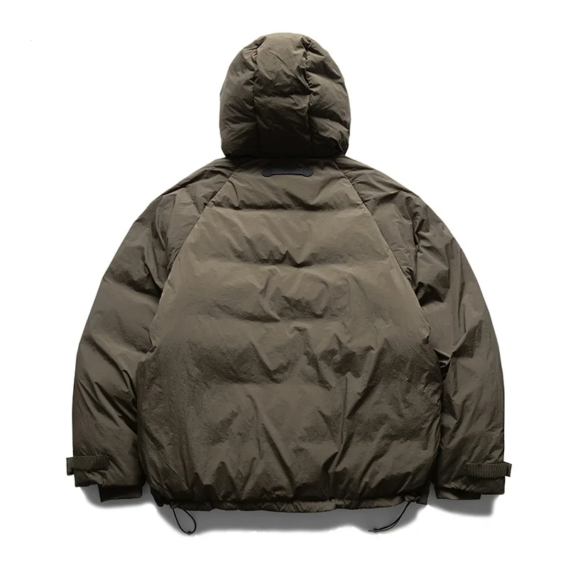 2023 Winter warm weiße Ente Daunen lose Daunen jacke japanische Retro große Tasche lässig