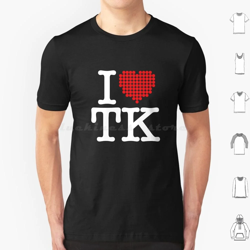 I Love Tk-Black T Shirt Big Size 100% Cotton Love Heart Tk Ny New York The Killers Brandon Flowers Ronnie Vannucci Victims Hot