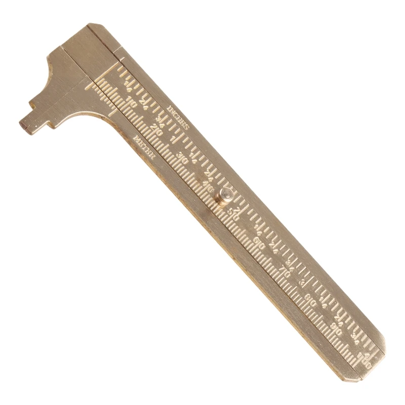 Brass Vernier Caliper Double Scale Mini Pocket Sliding Vernier Caliper Measuring Tool for Jewelry Components Bead DropShipping