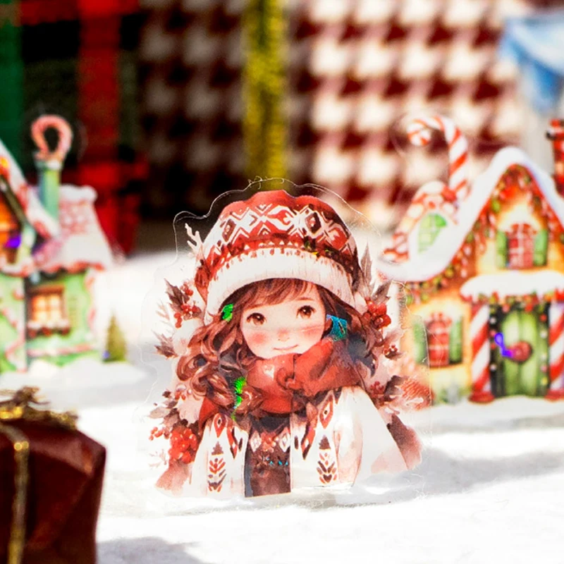 Mr. Paper, 200cmChristmas Party Themed Decoration Stickers, DIY Collage Scrapbook Notebook Photo Frame Diary Decoration Stickers