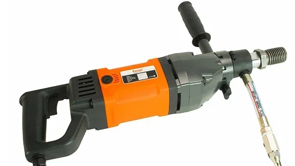 Máquina de perfuração manual para núcleo de concreto CAYKEN SCY-18/2EBM Max 5 polegadas com velocidade de engrenagem e suporte angular