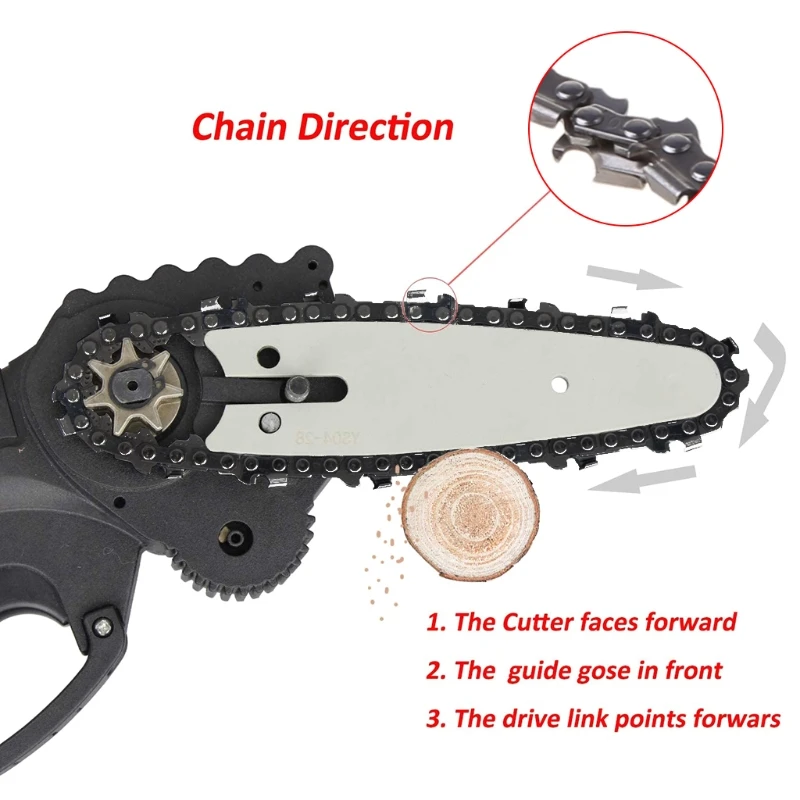 4'' Steel Chainsaw Chain Chainsaw Parts Logging Tools for Electric Pruning image 3