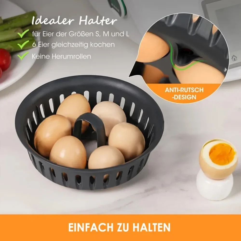 1pc Two-in-One Egg Holder for Thermomix TM5 TM6 TM31 Poacher Pot Cooking Basket Mold Steam Egg Rack Boiler Steamer Egg Cooker