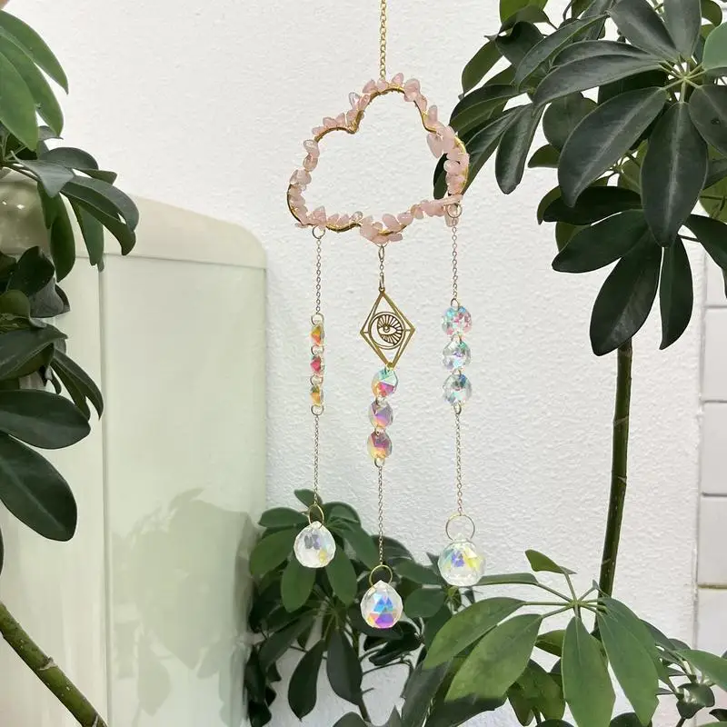 Crystal Sun Catchers For Windows Indoor Window Sun Catcher Cloud Shape Colored Sun Catcher Pendant Rainbow Making Pendant