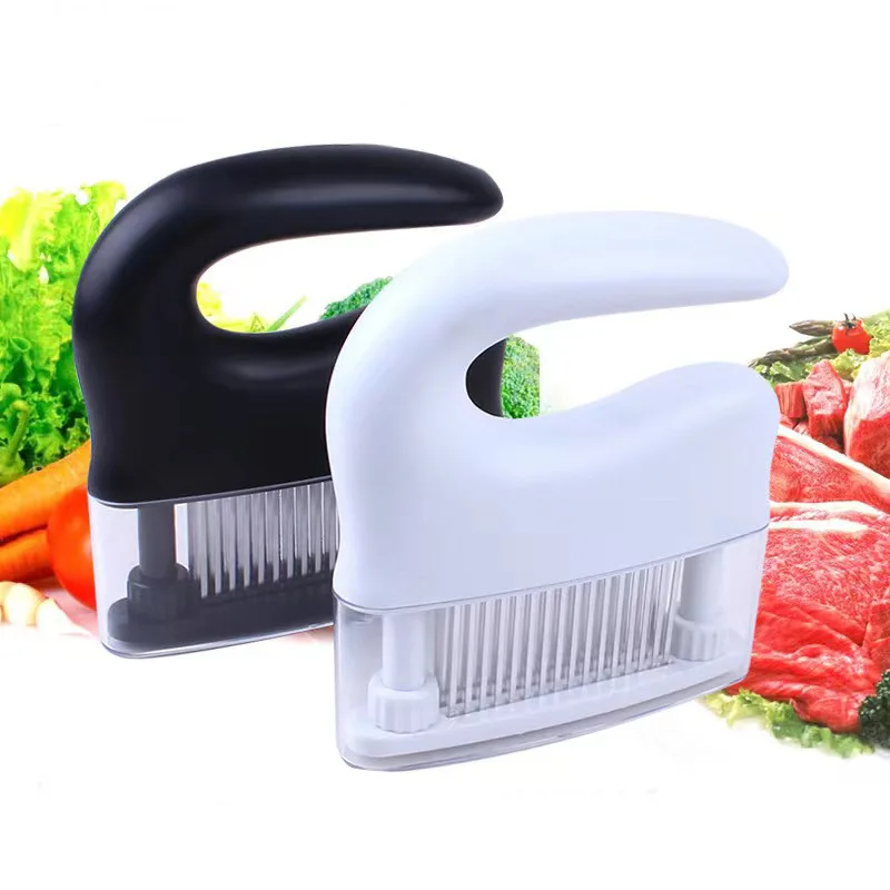 Loosening Machine with 48 Needles for Tapping Meat, Breaking Tendons, and Piercing Holes, Made of Stainless Steel Utensils Tongs