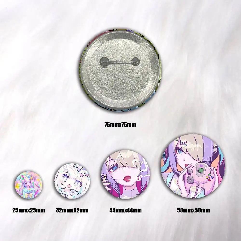 A-Needy Streamer Overload KAngel Tinplate Cosplay COSTUME Badge Pin Tinplate Brooch Prop Xmas Gift Birthday Gift