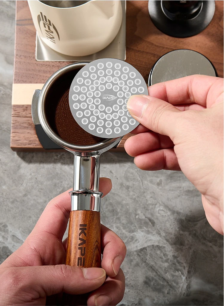 IKAPE Espresso V2 Puck Bildschirm für Kaffeebrühen Präzisionsfilter Bildschirm Upgrade Home Barista 51/54/58MM Professionelles Kaffeewerkzeug – Detail 12