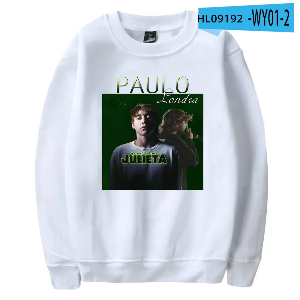 Rapper Paulo Londra Oversized Hoodie Vrouwen Mannen O-hals Lange Mouw Ronde Hals Sweatshirt Casual Trainingspak Hiphop Kleding