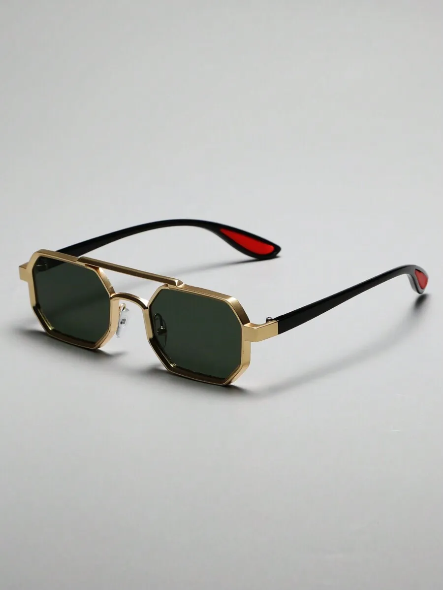 

Unisex Geometric Metal Frame Small Medium Casual Fashion Sunglasses For Summer Beach Vacation Outdoor Travel