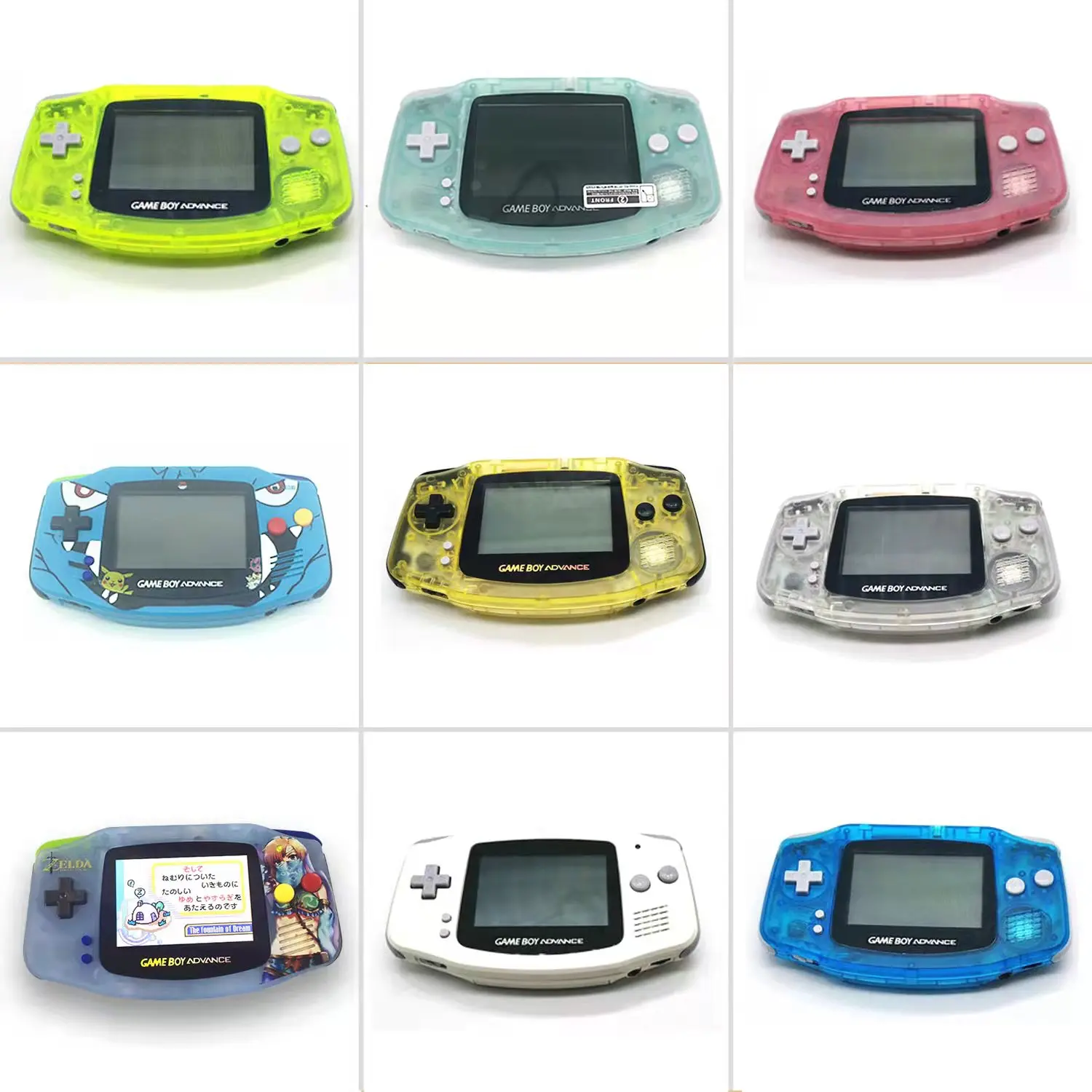 الأصلي مجددة GB GBA الرجعية وحدة تحكم بجهاز لعب محمول لعبة الصبي مسبقا