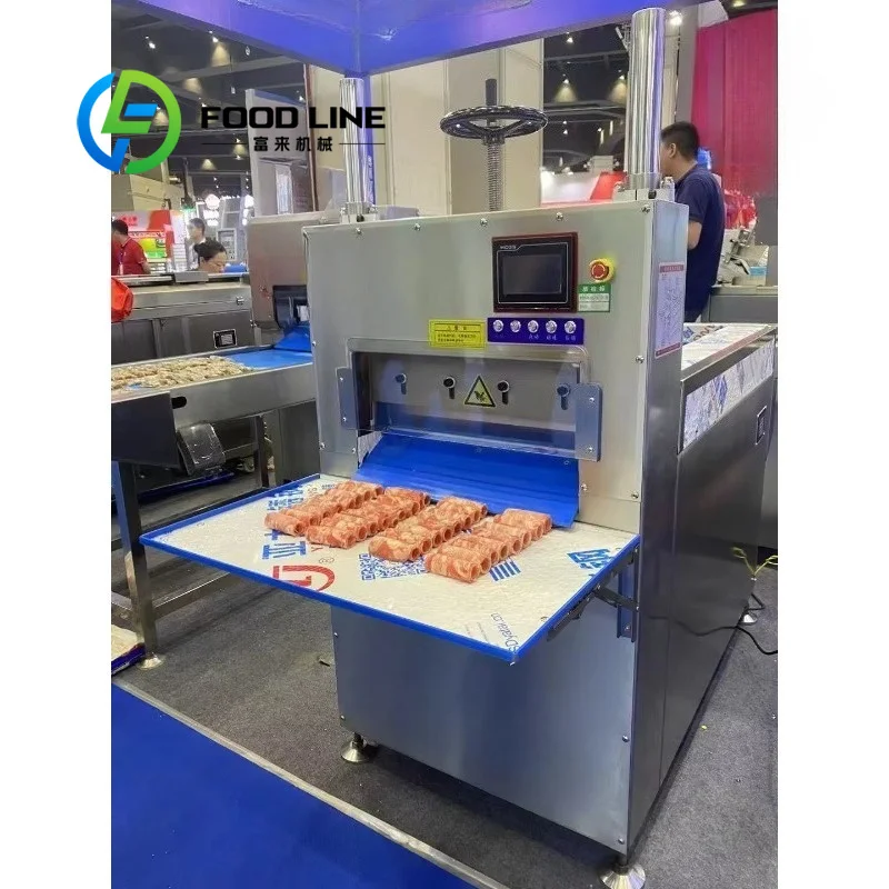 Frozen Meat Slicer Machine Energy Saving Adjustable Discharge Opening Size Meat Delivery Service Prep Room Quality Guarantee