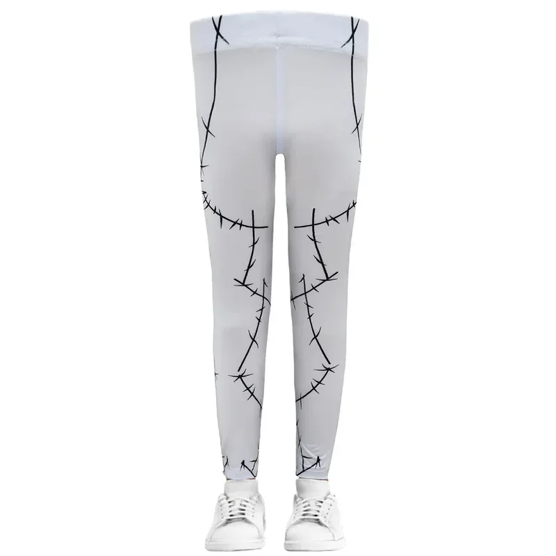 HN8 Bambini Incubo Natale Sally Costume Cosplay Ragazze Abito Pantaloni Borsa Set completo Bambini Abito con volant Carnevale di Halloween P8...Gf