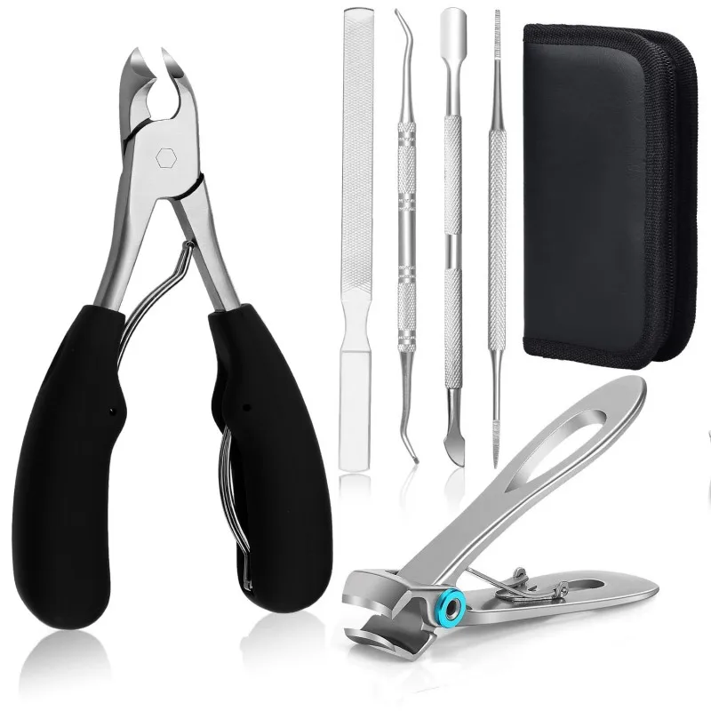 

6PCS Manicure Tools Kit Pedicure Nail Clipper Cutter Set Nipper Pedicur Cuticle Scissors Ingrown Toenail Correction Podiatry