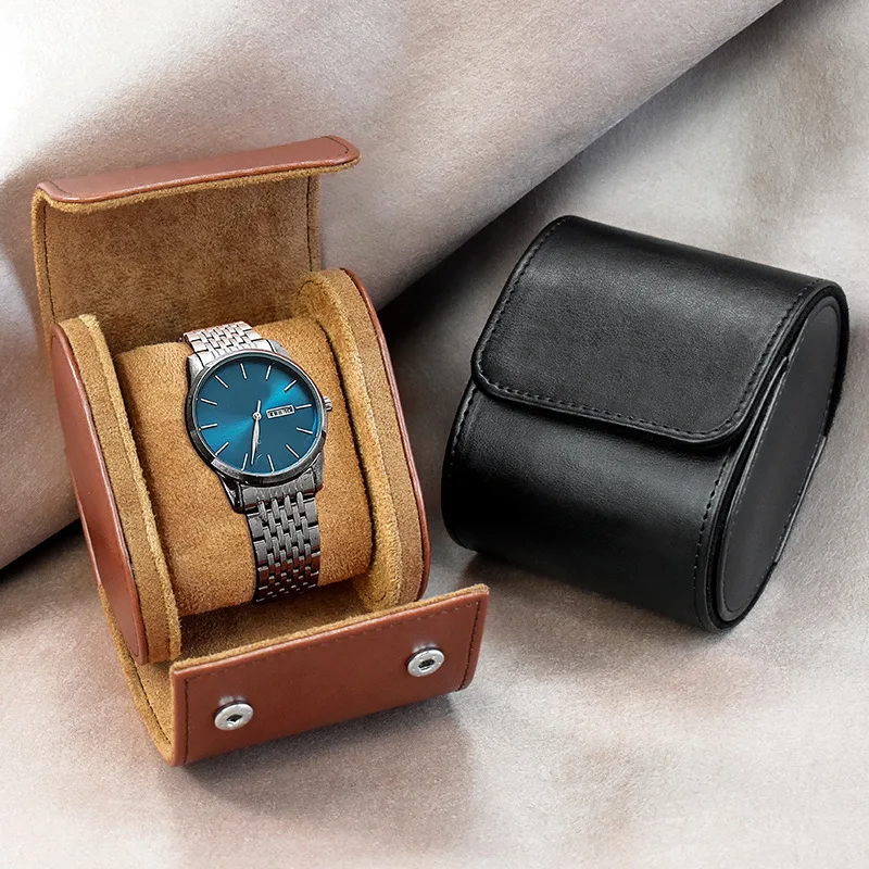 Leather Watch Roll Luxury Retro Watches Storage Rolls Travel Portable Dustproof Watch Display Box Organizer Packaging Supplies
