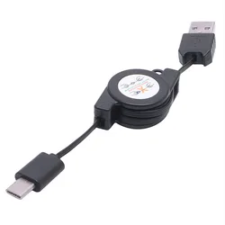 E56B USB Type C Cable, Retractable USB C to USB Charging Cable RetractableType C/Fast USB Cord for Cellphone PC